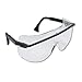 Uvex Astro OTG 3001 Wraparound Safety Glasses, Black Plastic Frame, Clear Lens - Includes 1 pair of safety glasses.