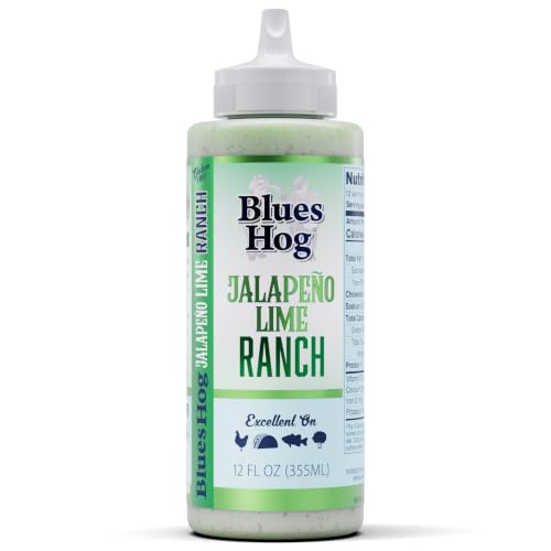 Blues Hog Gluten Free Jalapeño Lime Ranch Sauce, Creamy Zesty Dressing 12oz at Amazon