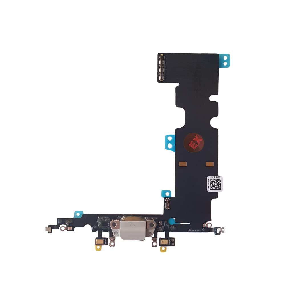 Smartex® Charging Port Flex cable compatible with iPhone 8 Plus White - Dock Connector + flex cable — image 1
