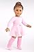 DreamWorld Collections - Practice Time - 4 Piece Outfit - Pink Leotard, Skirt, Leg Warmers and Ballet Slippers - Clothes Fits 18 Inch American Girl Doll (Doll Not Included)