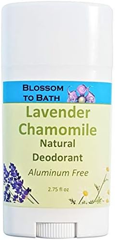 Blossom to Bath Lavender Chamomile Natural Deodorant (2.75 oz) - Soft and Comforting Scent - Aluminum Free
