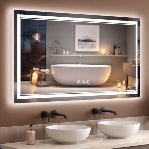 TIFULLHOME Inch Lighted Bathroom Mirror