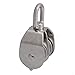 CNBTR M32 Silver 304 Stainless Steel 30mm Swivel Double Pulley Block Chain Traction Wheel