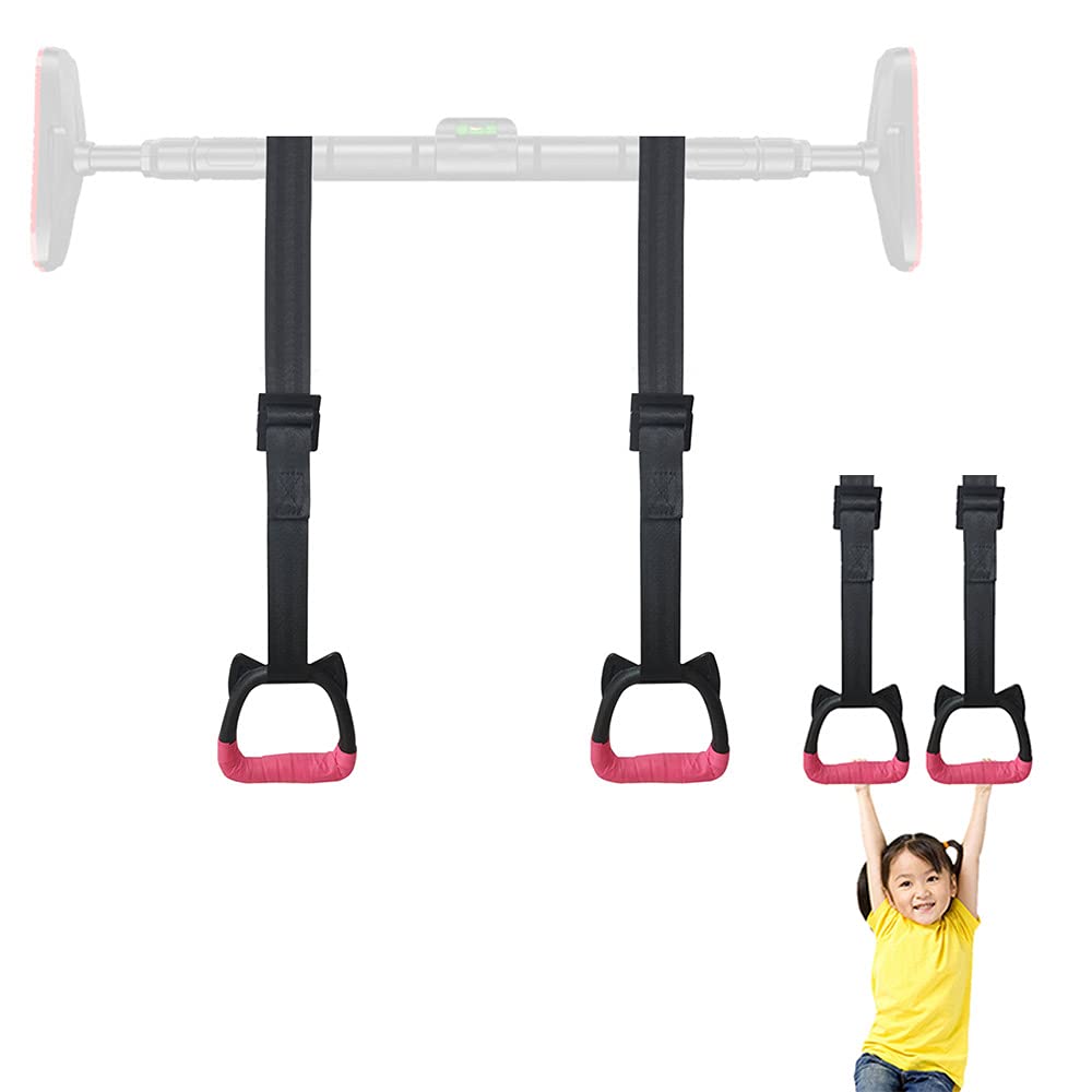 Gidenfly Gymnastic Rings With Straps Exercise Strength Training Equipment Pull Up Rings Fitness Children Trapeze Bar Pull Up Gym Rings Kids Home Exercise Rings With Straps Safe Load-bearing 200KG