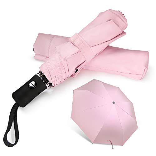 Travel Umbrella Compact Auto Open Close Womens Sun Rain Folding