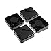 ZHENXI Adjustable Bed Riser Furniture Lift Bed Frame Risers Create Under Bed Storage Heavy Duty Set of 8 (1x4x4) Black Color