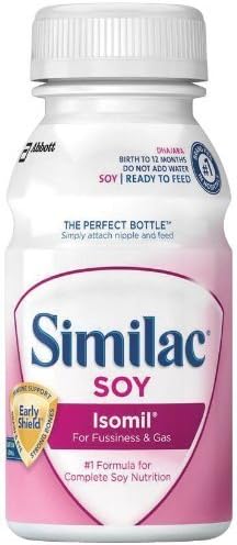Similac Isomil Soy, for Fussiness and Gas Forumula With Iron 8-Ounce Bottles (Pack of 24) by Isomil