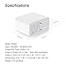 ZMI V2 Charger Wall Adapter for iPhone X/XS/XS Max/XR/8/7/6/Plus, iPad, Galaxy S10/10e/10 Plus/S9/S8/S7/S6/S5/Edge/Edge+, LG, Motorola, Foldable Prong Travel Plug Wall Charger with 2 USB Ports