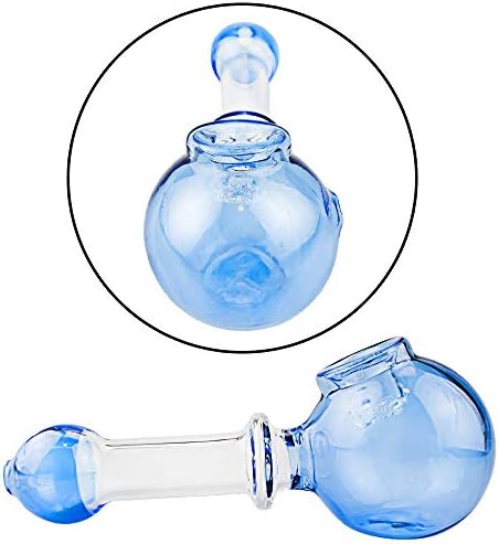 2018 Newest Portable Pipe, 5 Inch Handmade Art Collection Glass Tube (Sky Blue Big)