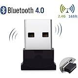 Bluetooth USB Adapter, 4.0 Bluetooth Low Energy 2.4Ghz Range Wireless USB Dongle Adapter for PC, Windows 10/ 8.1/ 8/ 7, Vista/ XP