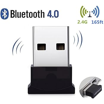 Bluetooth USB Adapter, 4.0 Bluetooth Low Energy 2.4Ghz Range Wireless USB Dongle Adapter for PC, Windows 10/ 8.1/ 8/ 7, Vista/ XP