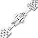 Top Plaza 22MM Silver Solid Stainless Steel Straight End Link Bracelet Wrist Watch Band Strap Replacement Double Push Spring Butterfly Deployment Clasp 5 Rows Metal Strap