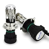 Safego 35W H4 BiXenon HID Replacement Bulbs Telescopic High Low 6000K Diamond White H4-3 Car Headlight Lamps AC12V35W-H43-6K