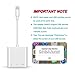 FA-STAR SD Card Reader, Digital Camera Reader Adapter Cable, USB Camera Adapter, SD/TF Card Reader, Trail Game Camera Viewer Compatible with iPhone/iPad, No App Required, Plug and Play -White