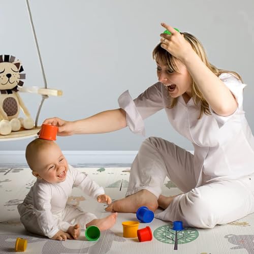 Tapete Infantil Emborrachado Térmico Antiderrapante Dobrável Atividades Dupla Face 6mm 1,80x1,50m