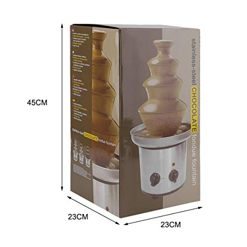 4 Tiers Commercial Stainless Steel Event Wedding Children Birthday Home Chocolate Fondue Waterfall Fountain Machine US Plug