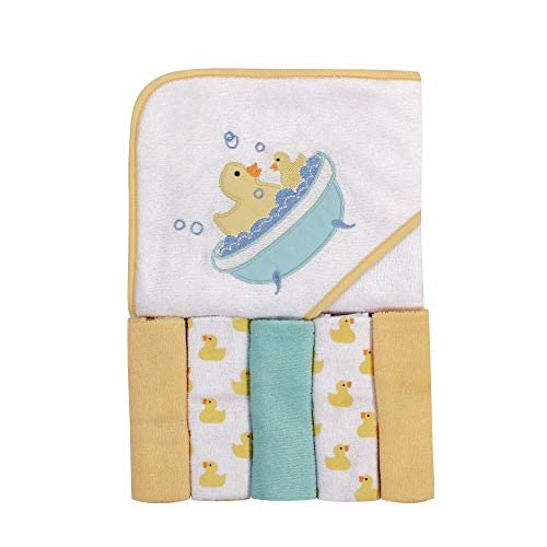 Luvable Friends Unisex Baby Hooded Towel with Five