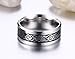 Zealmer Celtic Dragon Ring Silver Tone Inlay Comfort Fit Stainless Steel Wedding Band Ring for Men
