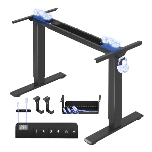 FLEXISPOT Höhenverstellbarer Schreibtisch Gestell E1 PRO mit Doppelmotor
