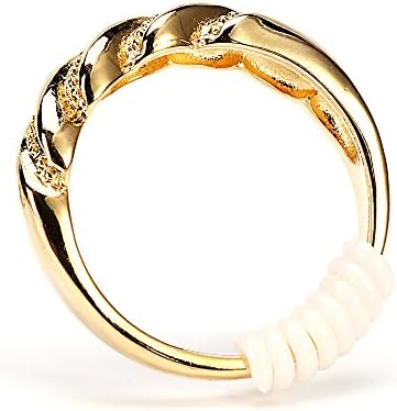 Ring Size Adjuster with Silver Polishing Cloth,Perfect for Loose Rings,Set of 12(White)