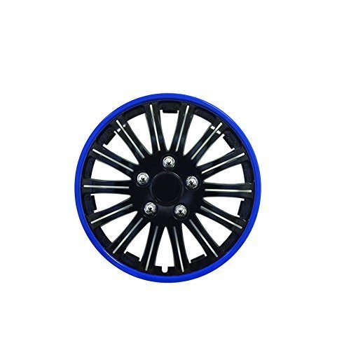 Streetwize KA 14" Stylish Black Blue Rim Wheel Cover Hub Caps x4