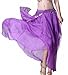 ZLTdream Women's Belly Dance Chiffon Skirt with Coins