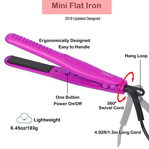 Jyfeel Mini Travel Flat Iron 2 3 Inch Dual Voltage Ceramic