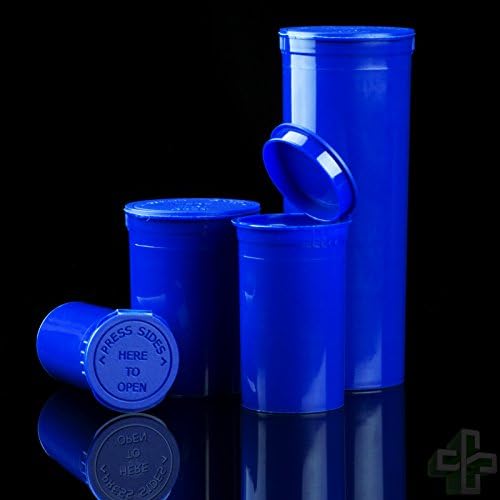 Case of 75 Bottles - Midnight Blue 60 Dram Pop Top Bottles