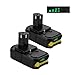 Energup 2 Pack 2.0A Ryobi 18V Lithium Battery Pack Replacement for Ryobi 18-Volt ONE+ P104 P105 P102 P103 P107 Cordless Tools Battery