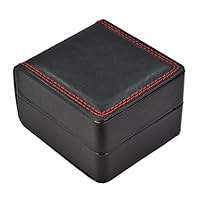 Lanscoe Watch Box Single Slot PU Leather Wristwatch Display Case Bracelet Jewelry Holder Storage Organizer with Cushion for Men Women (Black)