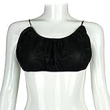 Lifesoft Disposable Bras for Tanning Spa Travel, Shoulder Loops, Individually Wrapped, 5 Bags of 10, 50 Count