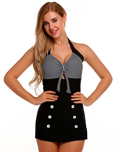 2 Ekouaer+Womens+Swimsuit+Monokini+Swimdress