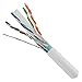 Vertical Cable Cat6, 550 MHz, Shielded, 23AWG, Solid Bare Copper, 1000ft, Bulk Ethernet Cable, White