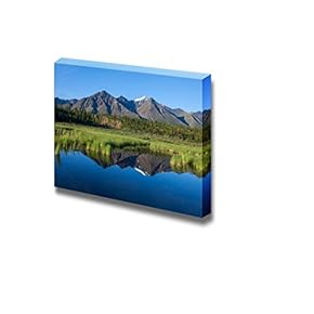 Canvas Prints Wall Art - Mckinley Reflection in Lake on Alaska| Modern Home Deoration/Wall Art Giclee Printing Wrapped Canvas Art Ready to Hang - 12" x 18"