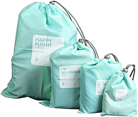 Toyoo Waterproof Storage Bag - Drawstring Bag Makeup Storage Pouch Cute 4 Different Sizes Cord Bag For Traveling ,Hiking ,Camping,Jogging