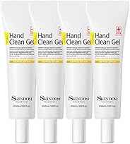 Gel limpiador desinfectante de manos con aloe vera y agentes humectantes, mata el 99,99% de los gérmenes, (paquete de 4 x 2 onzas líquidas)
