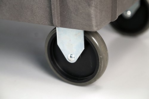 Lakeside 2521 Deep Well Plastic Utility Cart; 500 Lb Capacity, 2 Shelf, 16"X30-1/3" - Charcoal - Thumbnail 5