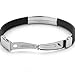 Godyce Superman Bracelet for Men Women Girl Black Rubber Jewelry - Stainless Steel Charm
