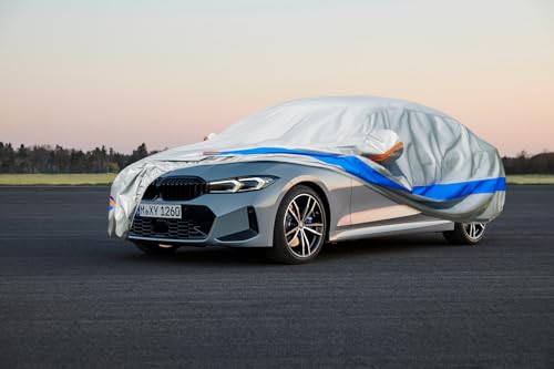 Holthly Waterproof Outdoor Car Cover, 10 Layer Car Cover, Sun and Dust Protector Cover, Car Layer Suitable for Audi A4 A5, BMW 3 Series, Mercedes C-Class, VW Passat, etc. 3XL