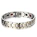 Men Sleek Steel Magnetic Therapy Bracelet in Velvet Gift Box with Free Link Removal Tool,8.66