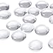 PH PandaHall 20pcs 16mm Half Round Flat Back Clear Glass Dome Cabochons, for Photo Pendant Craft Jewelry Making