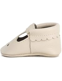 Freshly Picked - Mary Jane Soft Sole Leather Baby Moccasins - Birch - Size 1