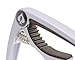 Capo for Acoustic Guitar - Aluminum Alloy - Professional Quality Trigger Style - Easy to Clamp with One Hand - Use on 6 String Electric, Acoustic and Classical Guitars, Ukelele (silver)