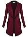 Kimmery Women's Long Sleeve Draped Open Front Cardigan with Sides Pockets