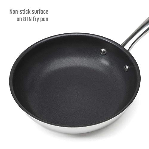 Goodful 12Piece Classic Stainless Steel Cookware Set with TriPly Base