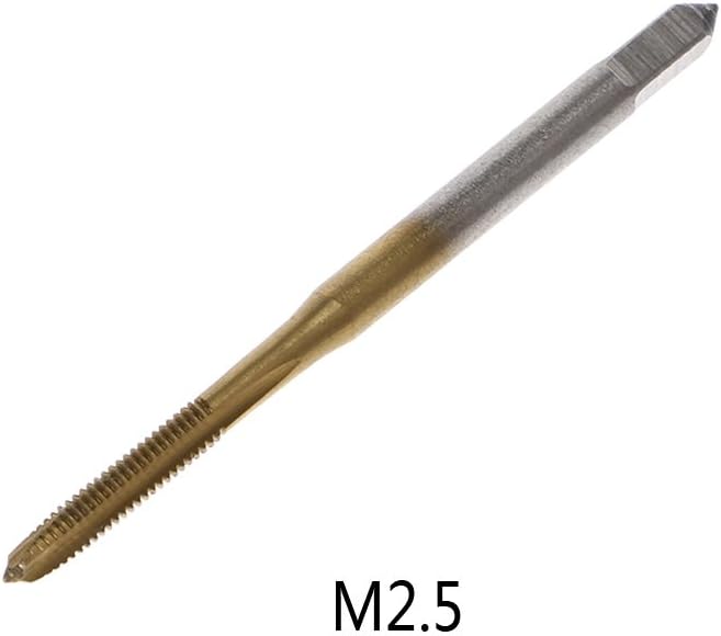 Huhudde M2/M2.5/M3/M3.5/M4/M5/M6 HSS Metric Straight Flute Thread Screw Tap Plug Tap
