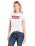 Levi's Women's Slim Crew Neck Tee Shirt, Core Batwing White (100% Cotton), X-Large