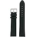 Tech Swiss Watch Band Genuine Leather Extra Long Black Alligator Grain 18 millimeter