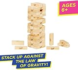 Hasbro Gaming Jenga Family Board Game Classic Wood Block Stacking Game 1+ view 3