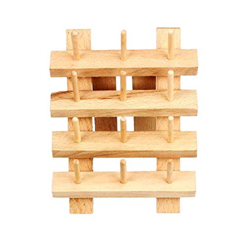 Eiito Premium Beechwood 12-Spool Sewing & Embroidery Thread Rack (12-Spool) - Thumbnail 5